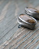 kolczyki wire wrapping bronzyt - owale - sztyfty 3