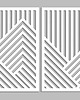 Ozdoby na ścianę 3D DEKORACYJNE PANELE GEOMETRYCZNE, NOWOCZESNA DEKORACJA ŚCIENNA, BIAŁY 1