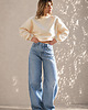 bluza bez kaptura damska Soft Spot / kremowa ciepła bluza basic 3