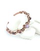 bransoletki wire wrapping Miedziana bransoleta mankietowa z ametystem i granatem - Zamówienie specjalne 5