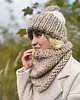 czapki damskie WOOLY POM POM wełniana czapka z dużym pomponem 4