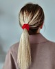 gumki do włosów Gumka jedwabna, scrunchie, płomienna czerwień MINI 1