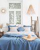 koce i narzuty Lniana Narzuta DUSTY BLUE 8