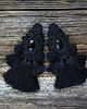 kolczyki soutache Czarne kolczyki soutache z chwostami 5