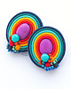 kolczyki soutache Tęczowe wiosenne kolczyki 3
