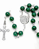 komunia - pozostałe Ręcznie robiony, zielony różaniec, srebro 925, naturalny malachit (6mm) 3