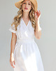 sukienki maxi damskie Lniana Sukienka JASMINE PURE WHITE 4