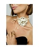 chokery Kremowy choker w groszki 2