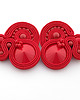 kolczyki soutache Czerwone małe kolczyki soutache 3