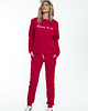 spodnie dresowe damskie Spodnie dresowe bawełniane czerwone Karminowe 1