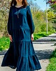 sukienki maxi damskie Eko długa niebieska muślinowa sukienka Sandra 2