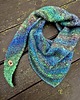 szale damskie Nakrapiana turkusami  / asymetryczna chustka 3