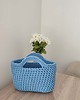 torebki do ręki Torba - koszyk do ręki szydełkowy ze sznurka 25cmx20cm 3