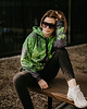 bluza z kapturem damska Damska Bluza Expres Zamek DR.CROW Green Wall 1