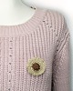 broszki Brązowa broszka sutki - brown nipple broche 2