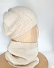 czapki damskie Biała  damska czapka beretowa z alpaki 5