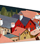grafiki i ilustracje OBRAZ NA PŁÓTNIE -  Między Dachami 120x80cm 2