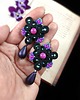 kolczyki soutache Fioletowa Triada kolczyki sutasz czarne 1