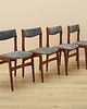krzesła Komplet czterech krzeseł tekowych, duński design, lata 70, produkcja: Dania 2
