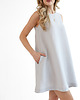 sukienki mini damskie Lniana Sukienka DAHLIA LIGHT GRAY 3