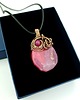 wisiory Wisiorek wire wrapping z różowym agatem 2