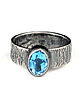 pierścionki srebrne Amazing blue topaz 4