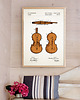 plakaty Plakat Skrzypce - grafika z patentem - instrument 1
