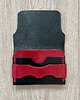 portfele damskie Portfel czarno-czerwony ze skóry ręcznie uszyty. 2
