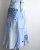 spódnice maxi Patchworkowa spódnica jeans r.40 1