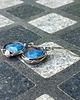 kolczyki szklane Na niebiesko- kolczyki 2