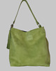 torby na ramię Zamszowa Shopper Bag pistacjowa. Duża torebka na ramię skóra zamszowa 1