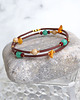 bransoletki z kamieni naturalnych AMBER & STONES bransoletka  z bursztynami i minerałami 6