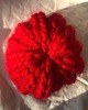 czapki damskie Gruba wełniana czapka czarna beanie 100% wełna handmade 2