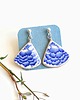 kolczyki ceramiczne Kolczyki ceramiczne w kobaltowe kwiaty 2
