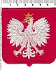 naszywki na ubrania Naszywka naprasowanka GODŁO POLSKI CZERWONE termo haft POLSKIE 7,3x7,8cm 1