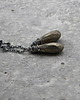 kolczyki wire wrapping Krople pirytu   na łańcuszku - kolczyki 3