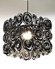 lampy wiszące LAMPA KEIKO czarna glamour róże duża 2