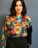 bluza bez kaptura damska Nietypowa bluza bawełniana - Kolorowe Kwiaty 1