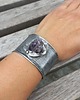 bransoletki wire wrapping Surowy ametyst - bransoletka regulowana 1
