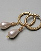 kolczyki pozłacane Kolczyki pozłacane Pearls /beige/ perły vol. 5 2