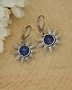 kolczyki wire wrapping Niebieskie kolczyki słońce sodalit wire wrapping słoneczka 3