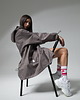 kurtki damskie Kurtka wiatrówkaanorak  longline stone grey 5