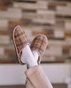 buty męskie Kapcie męskie wsuwane ze skóry owczej w kratę 1