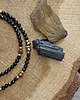 chokery Choker z onyksem, hematytem i tygrysim okiem 2