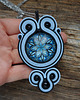 wisiory Niebieski wisior soutache z mandalą 4