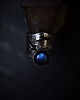 Pierścionki srebrne Pierścień z labradorytem z regulowaną obrączką 1