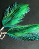 kolczyki z piórami Pióra pawie motyle zielone 1