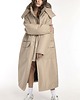 płaszcze damskie Parka Longline Hoodie Oversize mocca ocieplana 5