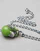 srebrne naszyjniki Zielone jabłuszko naszyjnik 4