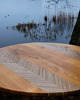 stoliki kawowe Stolik kawowy z mozaiką - Oval Vintage Oak 1